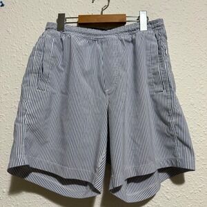 Birddogs Men's‎ M Striped Shorts Elastic Waist Blue White Casual